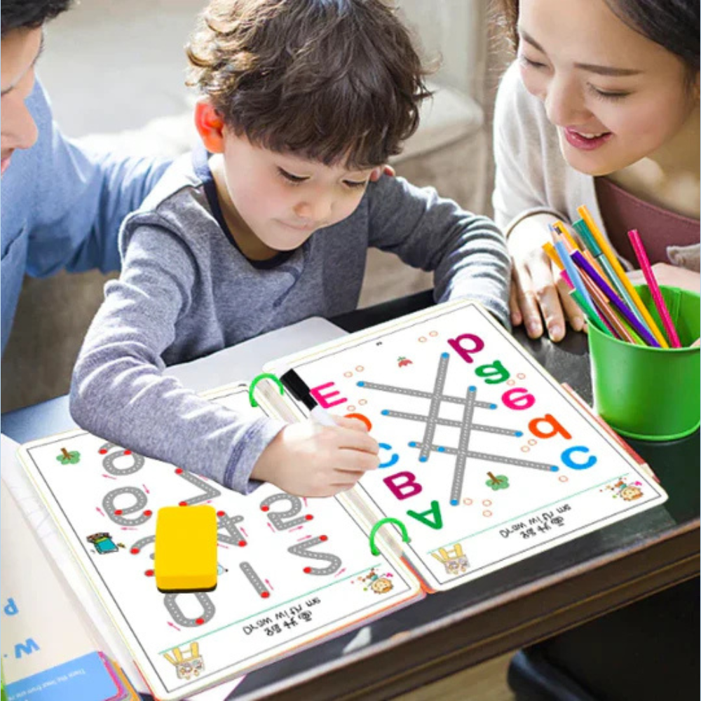 64 Page Children Tracing Book For Kids, Training Coloring Erasable Writing Materials, Kid Educational Pen Control Preschool Toys Magic Workbook Learning